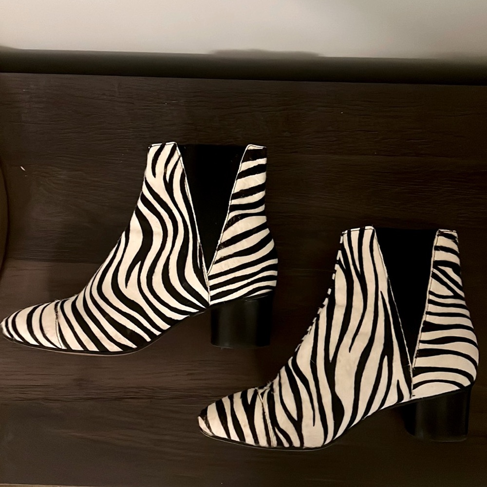 Rebecca Minkoff Zebra Haircalf Izette Too Booties